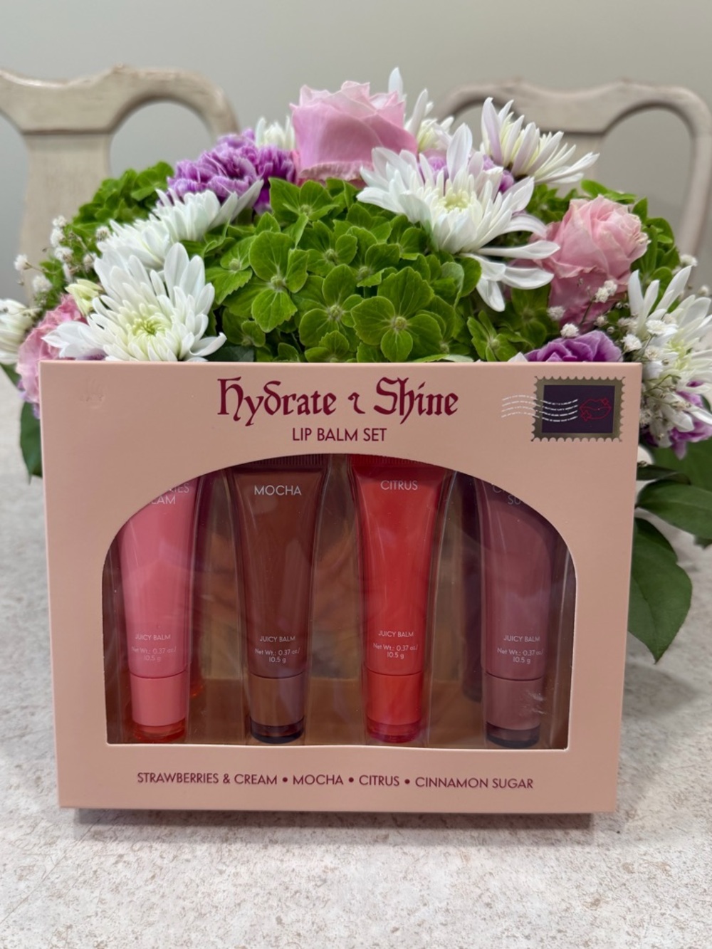 BNWT MACYS EXCLUSIVE HYDRATING & SHINE 4 PC LIP BALM SET HAS PINK & NUDE COLORS - Picture 4 of 6